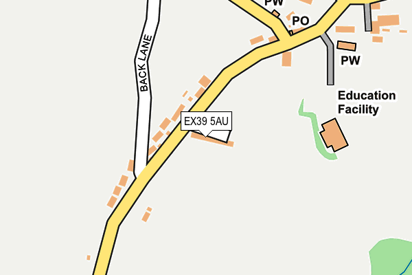 EX39 5AU map - OS OpenMap – Local (Ordnance Survey)