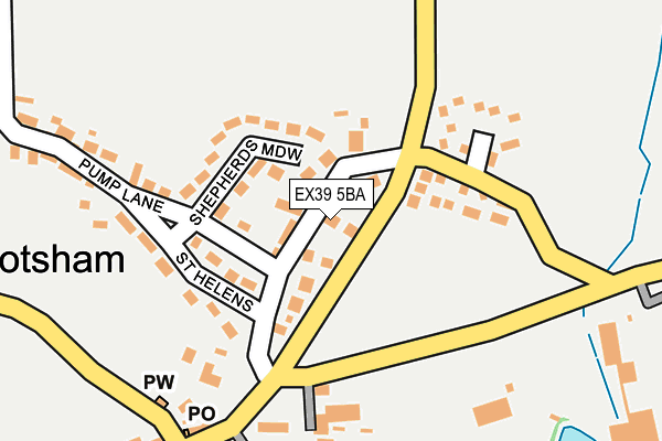 EX39 5BA map - OS OpenMap – Local (Ordnance Survey)