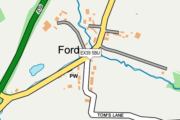 EX39 5BU map - OS OpenMap – Local (Ordnance Survey)