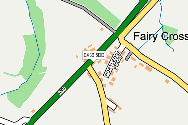 EX39 5DD map - OS OpenMap – Local (Ordnance Survey)