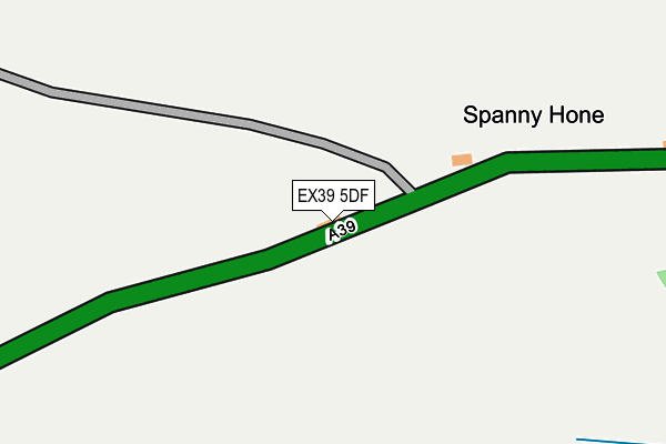 EX39 5DF map - OS OpenMap – Local (Ordnance Survey)