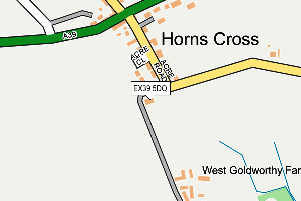 EX39 5DQ map - OS OpenMap – Local (Ordnance Survey)