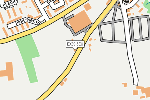 EX39 5EU map - OS OpenMap – Local (Ordnance Survey)