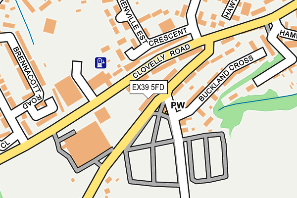 EX39 5FD map - OS OpenMap – Local (Ordnance Survey)