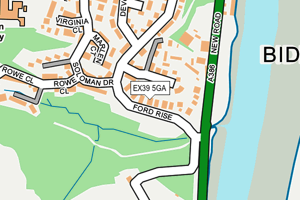 EX39 5GA map - OS OpenMap – Local (Ordnance Survey)