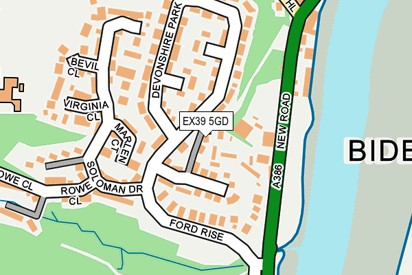 EX39 5GD map - OS OpenMap – Local (Ordnance Survey)