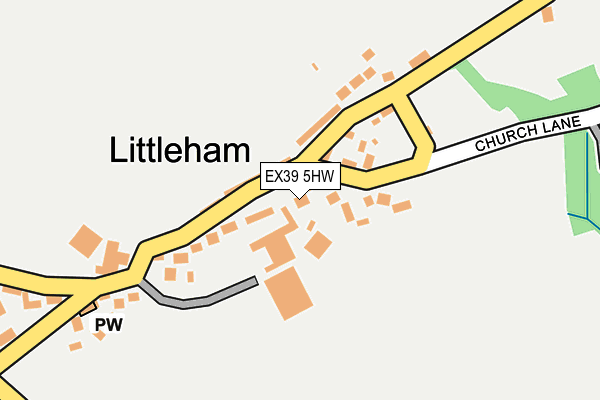 EX39 5HW map - OS OpenMap – Local (Ordnance Survey)