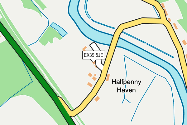 EX39 5JE map - OS OpenMap – Local (Ordnance Survey)