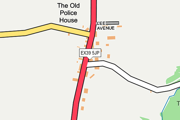 EX39 5JP map - OS OpenMap – Local (Ordnance Survey)