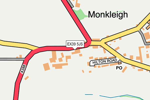 EX39 5JS map - OS OpenMap – Local (Ordnance Survey)