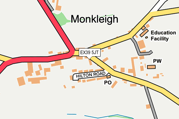 EX39 5JT map - OS OpenMap – Local (Ordnance Survey)