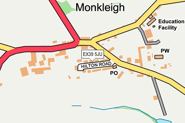 EX39 5JU map - OS OpenMap – Local (Ordnance Survey)