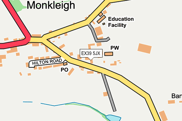 EX39 5JX map - OS OpenMap – Local (Ordnance Survey)