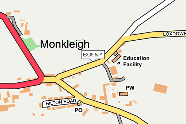 EX39 5JY map - OS OpenMap – Local (Ordnance Survey)