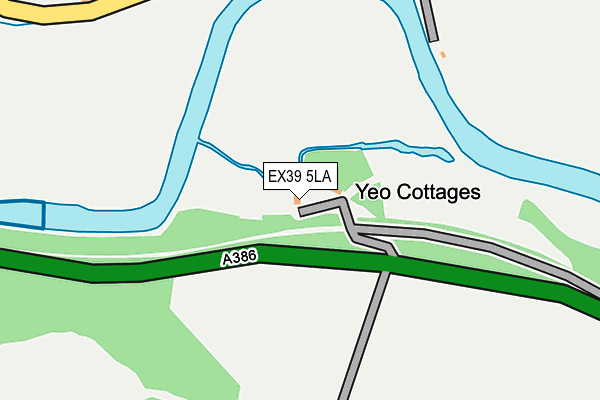 EX39 5LA map - OS OpenMap – Local (Ordnance Survey)