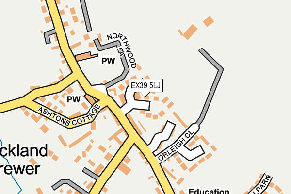 EX39 5LJ map - OS OpenMap – Local (Ordnance Survey)