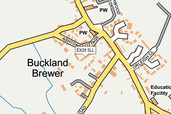 EX39 5LL map - OS OpenMap – Local (Ordnance Survey)