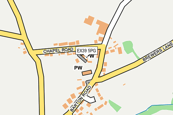 EX39 5PG map - OS OpenMap – Local (Ordnance Survey)