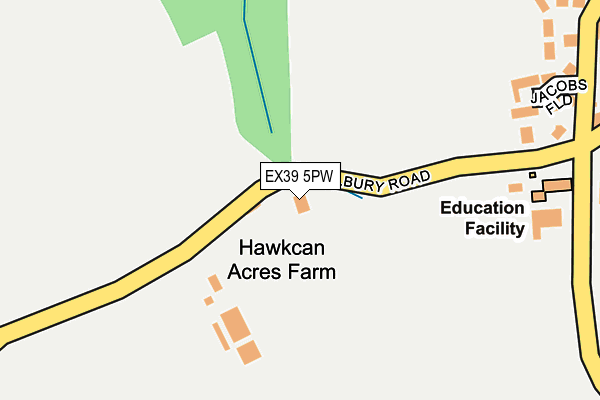 EX39 5PW map - OS OpenMap – Local (Ordnance Survey)