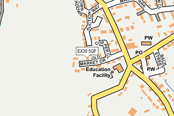 EX39 5QF map - OS OpenMap – Local (Ordnance Survey)