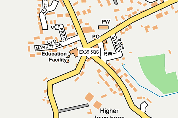 EX39 5QS map - OS OpenMap – Local (Ordnance Survey)