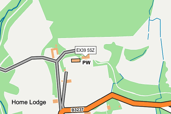 EX39 5SZ map - OS OpenMap – Local (Ordnance Survey)