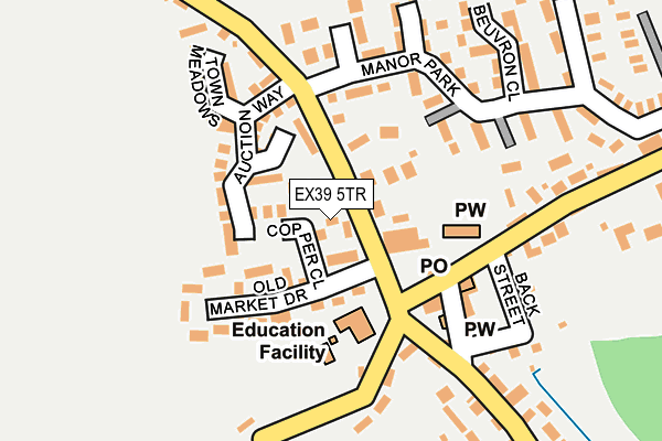 EX39 5TR map - OS OpenMap – Local (Ordnance Survey)