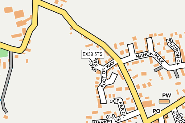 EX39 5TS map - OS OpenMap – Local (Ordnance Survey)