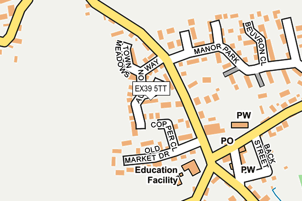 EX39 5TT map - OS OpenMap – Local (Ordnance Survey)
