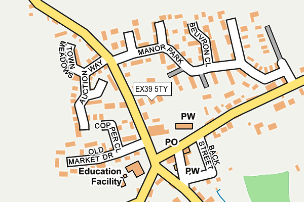 EX39 5TY map - OS OpenMap – Local (Ordnance Survey)