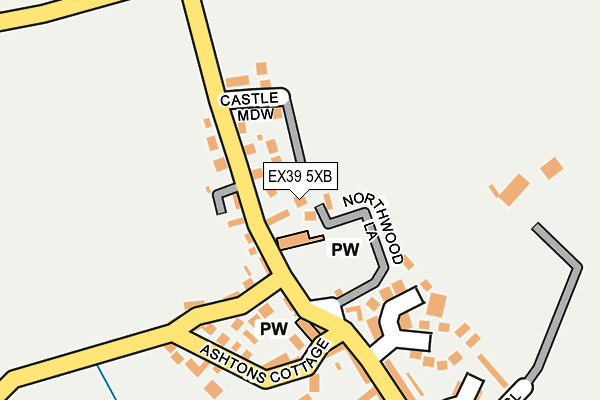 EX39 5XB map - OS OpenMap – Local (Ordnance Survey)