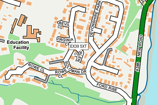 EX39 5XT map - OS OpenMap – Local (Ordnance Survey)