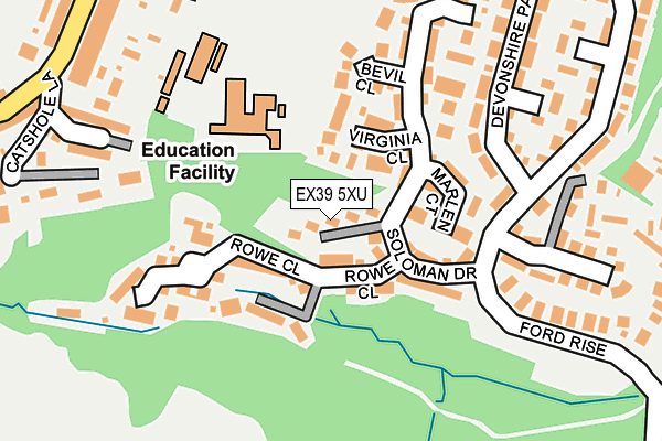 EX39 5XU map - OS OpenMap – Local (Ordnance Survey)