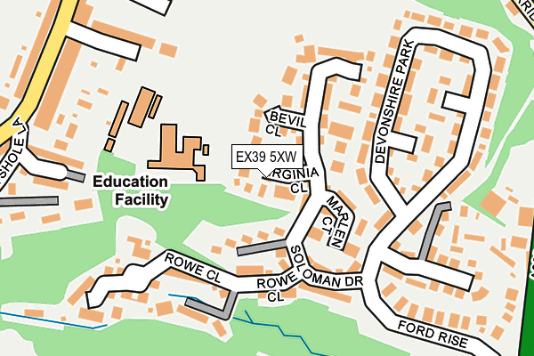 EX39 5XW map - OS OpenMap – Local (Ordnance Survey)