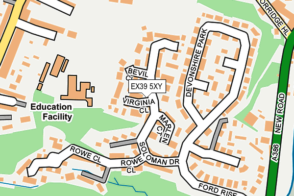 EX39 5XY map - OS OpenMap – Local (Ordnance Survey)