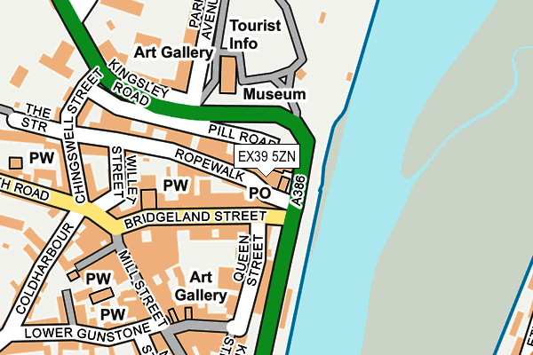 EX39 5ZN map - OS OpenMap – Local (Ordnance Survey)