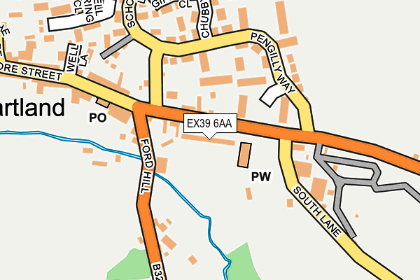 EX39 6AA map - OS OpenMap – Local (Ordnance Survey)