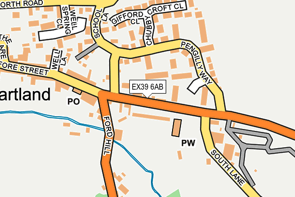 EX39 6AB map - OS OpenMap – Local (Ordnance Survey)