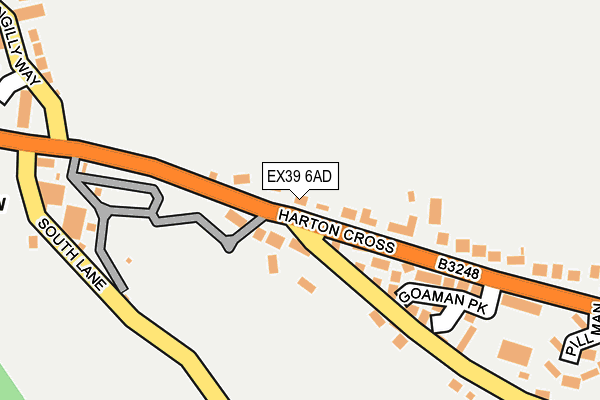 EX39 6AD map - OS OpenMap – Local (Ordnance Survey)