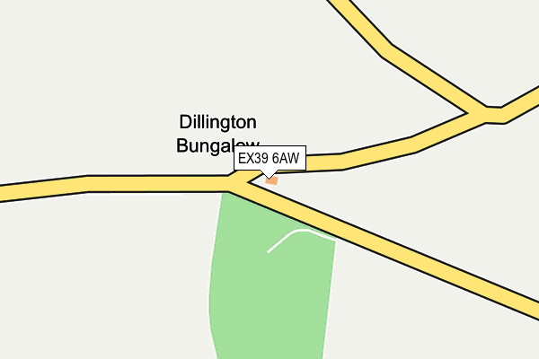 EX39 6AW map - OS OpenMap – Local (Ordnance Survey)