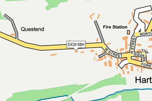 EX39 6BH map - OS OpenMap – Local (Ordnance Survey)