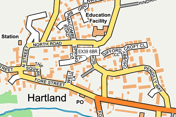 EX39 6BR map - OS OpenMap – Local (Ordnance Survey)