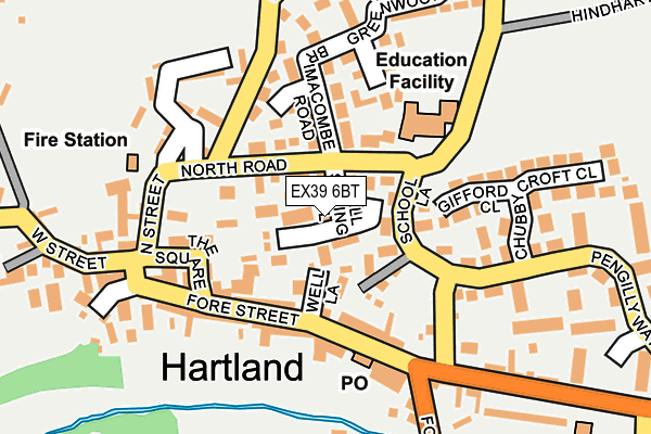 EX39 6BT map - OS OpenMap – Local (Ordnance Survey)