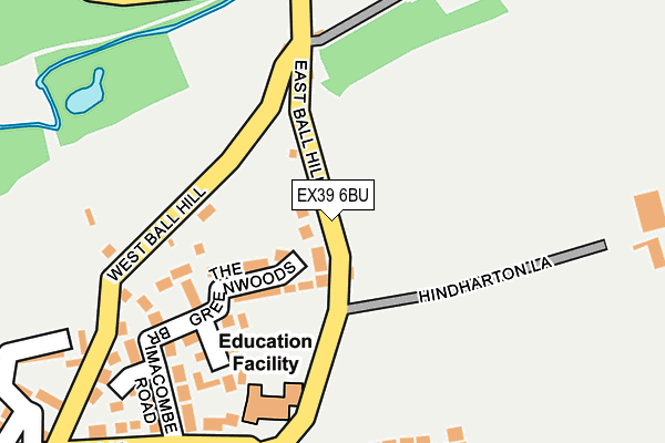 EX39 6BU map - OS OpenMap – Local (Ordnance Survey)