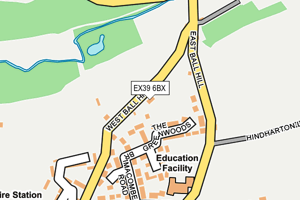 EX39 6BX map - OS OpenMap – Local (Ordnance Survey)