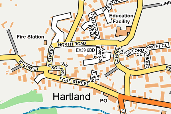 EX39 6DD map - OS OpenMap – Local (Ordnance Survey)