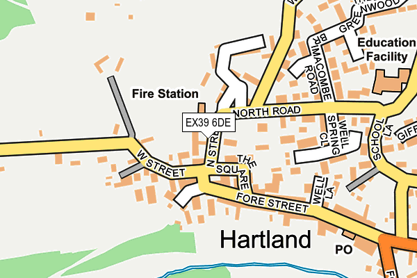 EX39 6DE map - OS OpenMap – Local (Ordnance Survey)