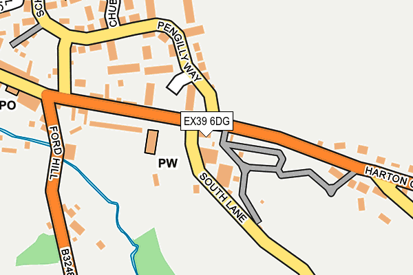 EX39 6DG map - OS OpenMap – Local (Ordnance Survey)