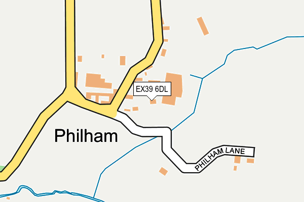 EX39 6DL map - OS OpenMap – Local (Ordnance Survey)