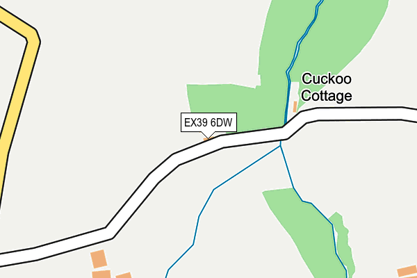 EX39 6DW map - OS OpenMap – Local (Ordnance Survey)